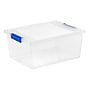 Iris 12 Quart Clip Box with Lid, Plastic, Clear, 4/Pack (554412)~#|#~699C57F8-A15C-4991-B2B086D2F008A5D4_sc7