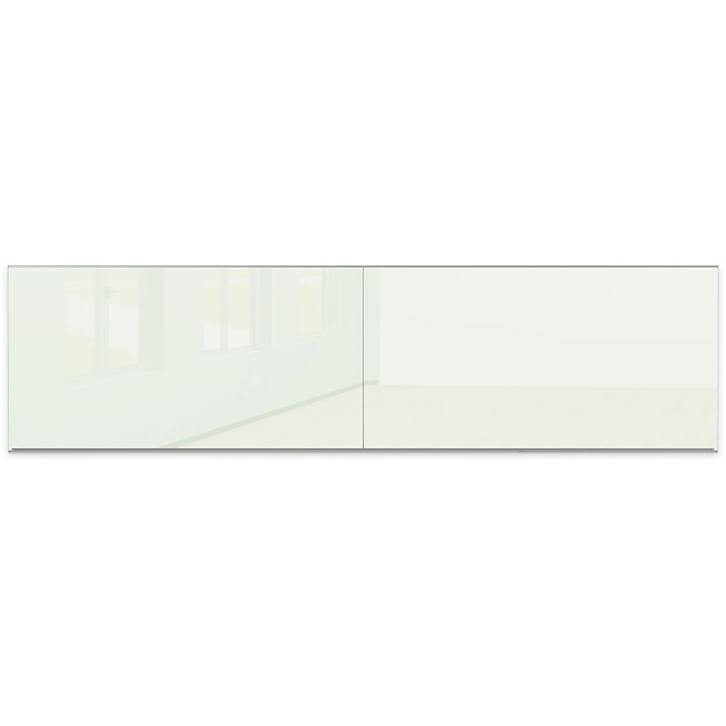 MooreCo Fluent Office Series Glass Dry Erase Board, 4'H x 16'W (GWC416-GLOSSWHITE) image 1