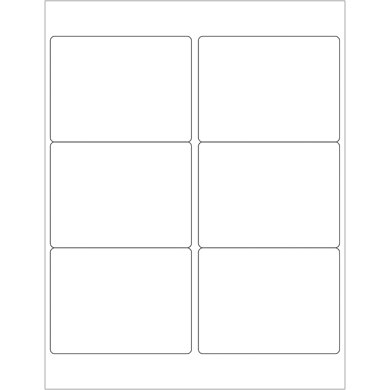 Tape Logic Laser Labels, Rectangle, 4" x 3", White, 600/Case (LL126) image 1