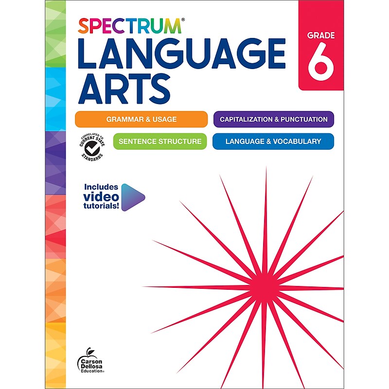 Carson-Dellosa Spectrum Language Arts Workbook, Grade 6 image 1