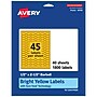 Avery Laser/Inkjet Barbell Multipurpose Labels, 0.5" x 2.5", Bright Yellow, 1800/Pack (94749)~#|#~69A7FEA6-16D8-4C95-96CF79D4B1594F72_sc7