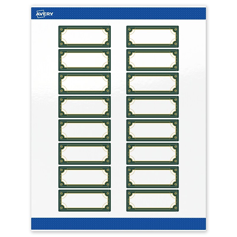 Avery Rectangle Multipurpose Labels, 1" x 2-5/8", White, 160/Pack (19479370387) image 1