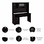 Bush Furniture Cabot 60"W Computer Desk with Hutch, Espresso Oak (CAB042EPO)~#|#~69B5155A-4019-4028-91D0DD67FCE7DED2_sc7
