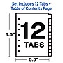 Avery Pre-Printed Mini Paper Dividers, Jan-Dec Tabs, White (11315)~#|#~69BB3D8F-8DF4-4807-8DA7CABD56F048B7_sc7