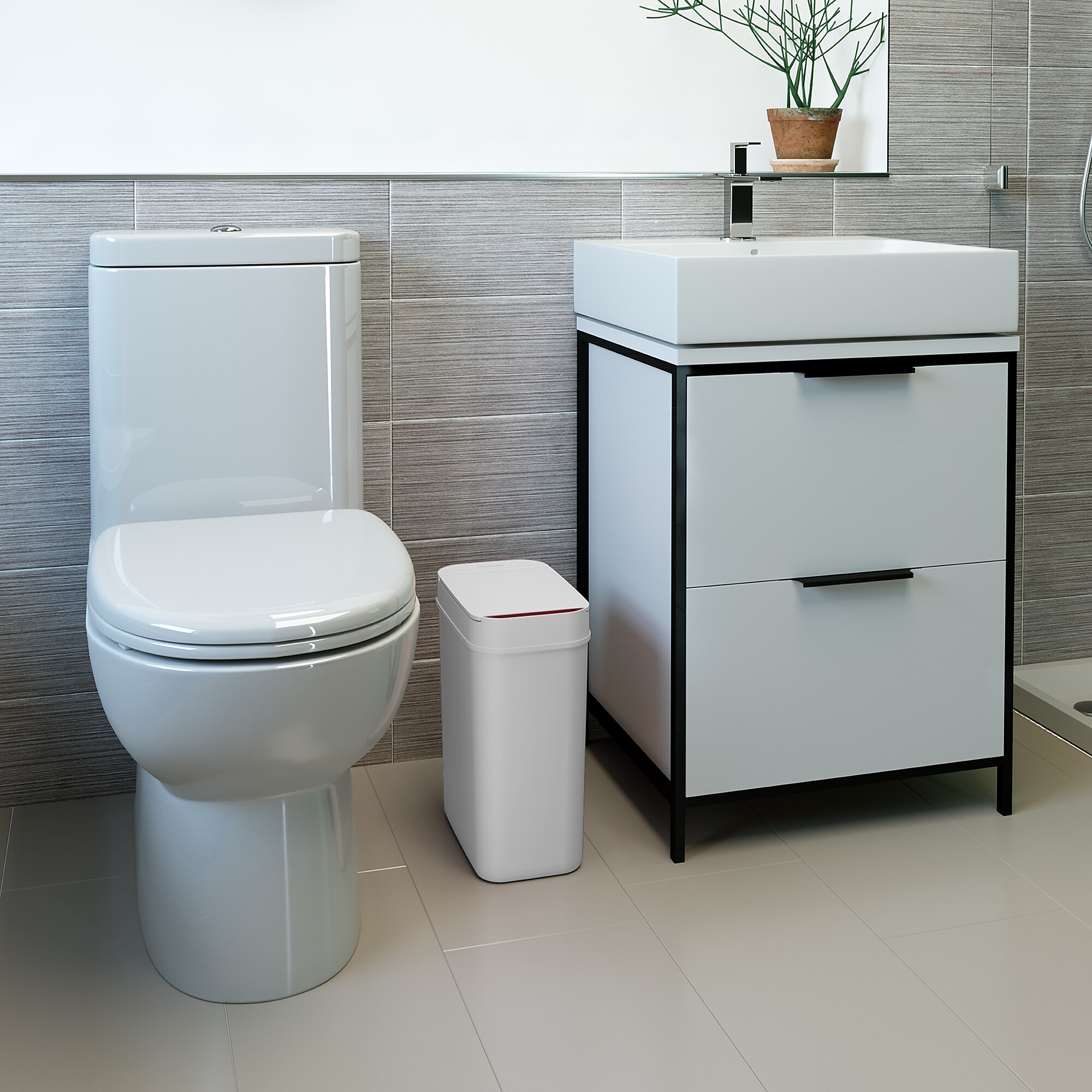 iTouchless Plastic Sensor Trash Can, 3 Gallon, White (SP03WW) Sansujyuku sansujyuku.com