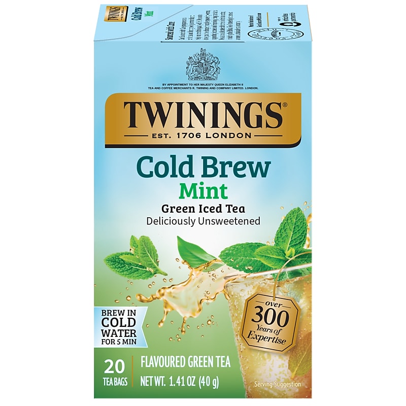 Twinings Cold Brewed Mint Tea Bags, 20/Box (F07413) image 1