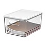iDESIGN Small Stackable Plastic Storage Bin, Clear (95482)~#|#~69C26816-1AAE-44A4-8F494865A7020D5A_sc7