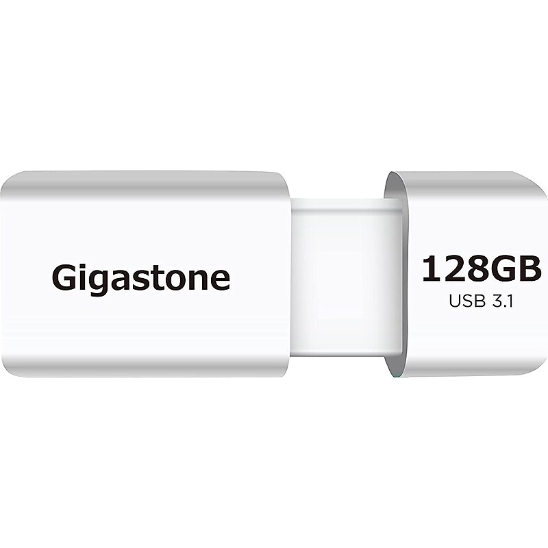 Gigastone 128GB USB 3.1 Type-A Flash Drive, White (GS-U3128GBWH-BC) image 1