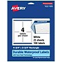 Avery Laser/Inkjet Rectangle Waterproof Multipurpose Labels, 3.75"  x 4.75", White, 100/Pack (94254)~#|#~69C471C4-A077-48CC-AF866429FAAB4609_sc7