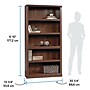 Sauder Select 70"H 5-Shelf Bookcase, Cherry Finish (412835)~#|#~69C494E9-DFC2-4D6C-87843E669B87542E_sc7