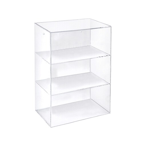 Azar 12.38"W Open Countertop Display Case, Clear, Each (255658) Staples