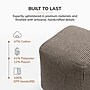 Anji Mountain Madison Ivory Mocha Bisque Fabric Square Pouf Ottoman (AMBPF104-1818)~#|#~69CFC88A-637F-4306-855638B580867091_sc7