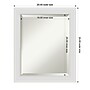 Amanti Art Flair Soft White Narrow Frame Wall Mirror, 4" x 20" (A42674960744)~#|#~69D291C8-3B07-44D1-9F521ECEF2E484B2_sc7