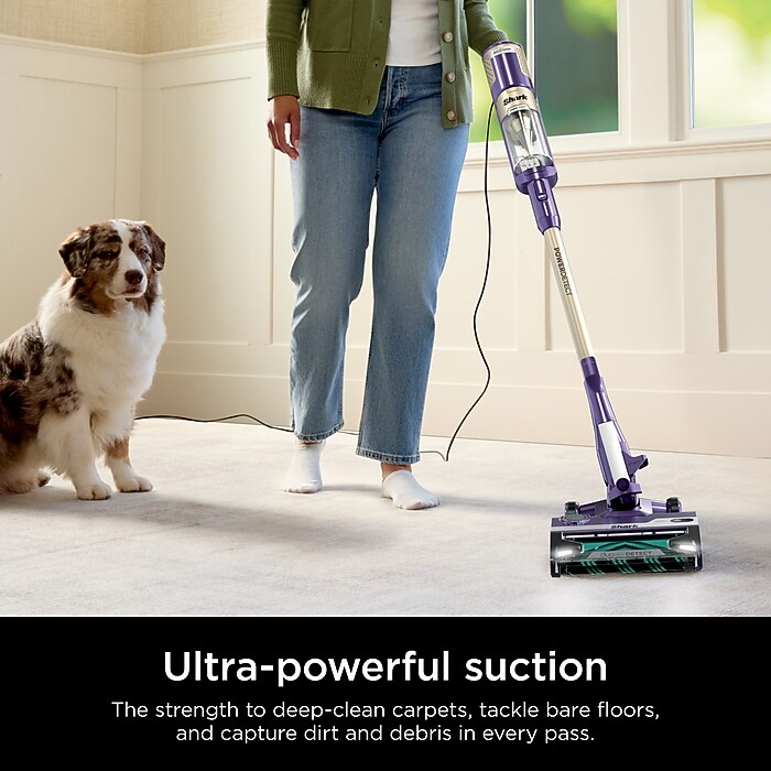 Shark PowerDetect Stick Vacuum, Bagless, Eggplant (HZ4002) | Staples