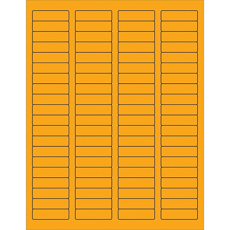 Tape Logic Rectangle Laser Labels, 1 3/4" x 1/2", Fluorescent Orange, 8000/Case (LL170OR) image 1