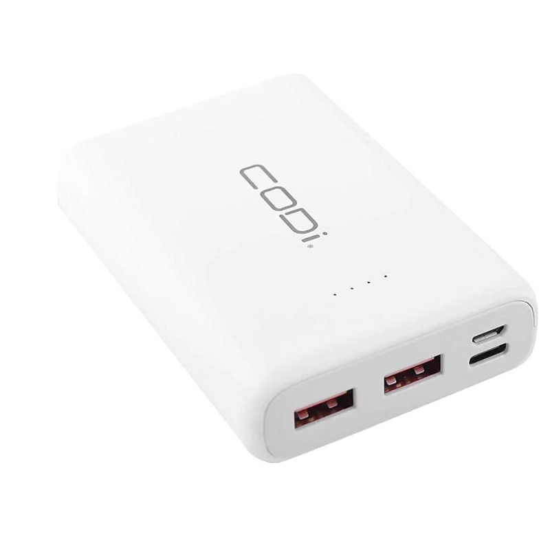CODi USB-A/USB-C Power Bank for Multiple Brands, 10000 mAh, White  (A03031) image 1