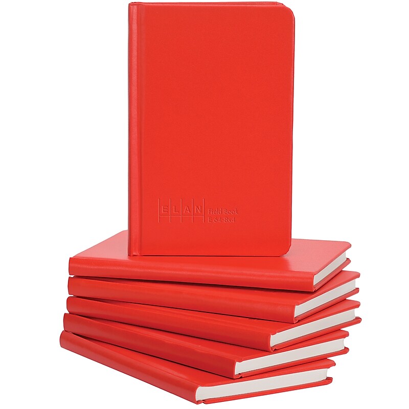 ELAN Field Surveying Computation Notebooks, 4.63" x 7.25", 160 Sheets, Orange, 6/Pack (E64-8X4 ORG-6) image 1