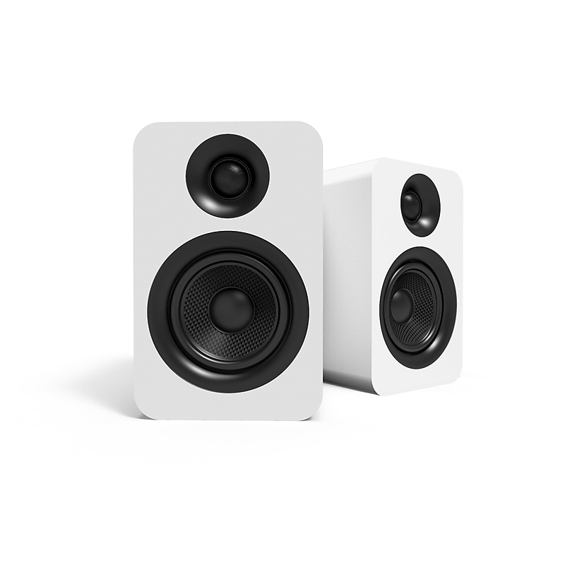 Kanto YU Passive 4" Speakers with 1" Silk Dome Tweeter and 4" Kevlar Woofer, White, Pair (YUP4W) image 1