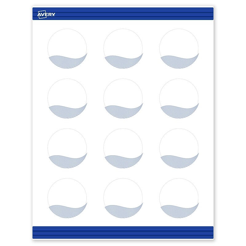 Avery Colorful Design Matte Blank Card, White, 120/Pack (S00-EV2) image 1