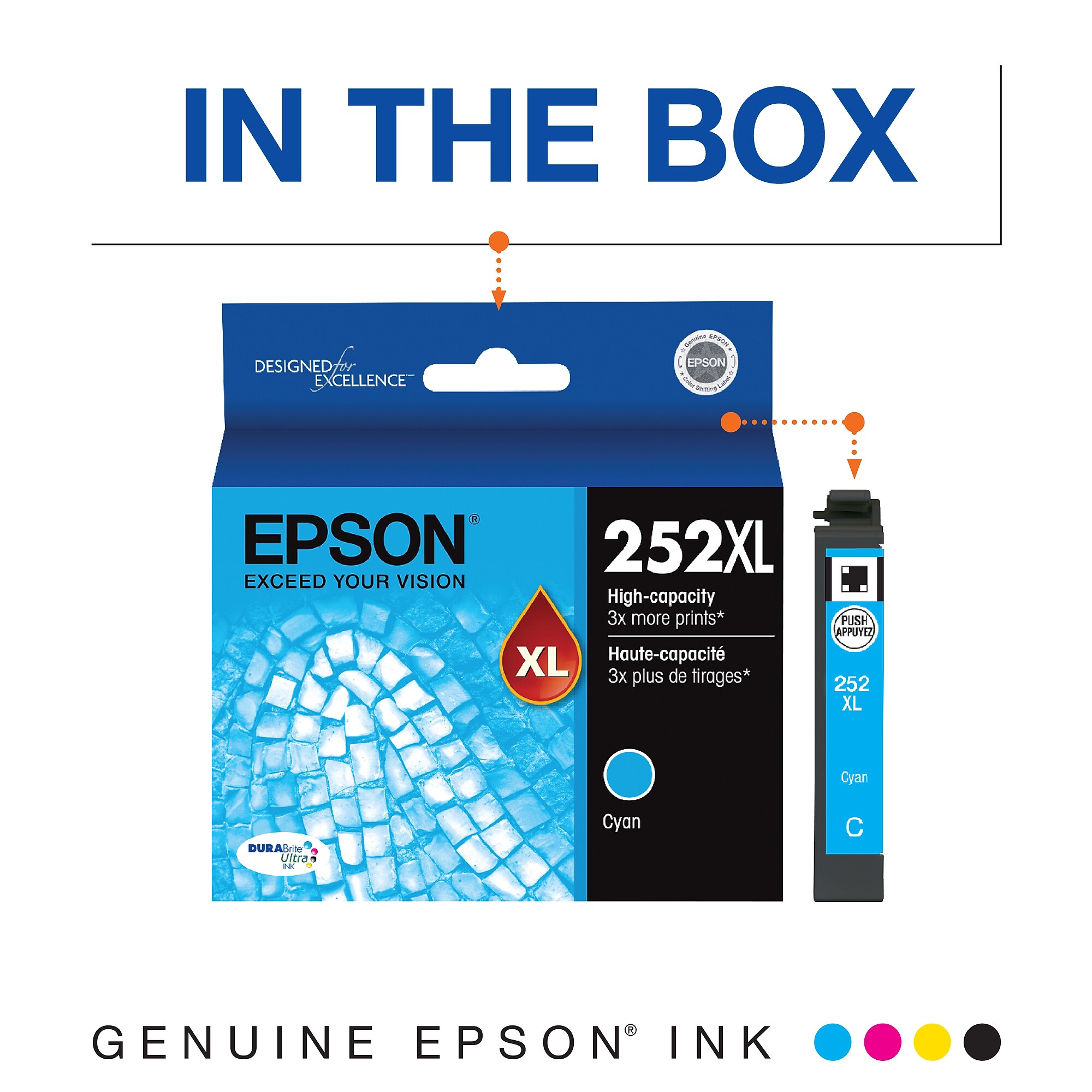 Epson T252XL Cyan High Yield Ink Cartridge   (EPST252XL220S) Sansujyuku sansujyuku.com