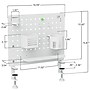 Mount-It! Clamp-On Pegboard Organizer with Accessories for Desks, White (MI-7302WHT)~#|#~69E772E0-244C-48CE-A587C9D6E82F6524_sc7