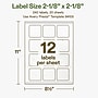 Avery Hemp Square Laser/Inkjet Multipurpose Labels, 2-1/8" x 2-1/8", Off-White (240/Pack)~#|#~69EC9148-7BD7-452A-B7B73F10FF38F142_sc7
