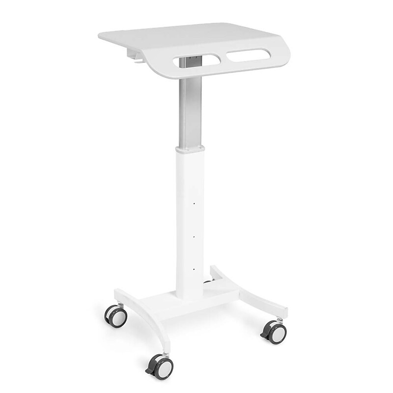 Luxor Vitalize Mobile 4-Wheel Healthcare Laptop Cart, White (MCWS002) image 1