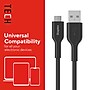 Staples TECH Micro USB to USB-A Charging Cable, 3.3 ft., Black (ST62327)~#|#~69F7D891-FFCD-4351-83DD9FE260BAFF9D_sc7
