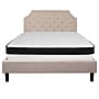 Flash Furniture Brighton Tufted Upholstered Platform Bed in Beige Fabric with Memory Foam Mattress, Queen (SLBMF3)~#|#~69FE7EAD-65BD-40C5-9488FFC733D46981_sc7