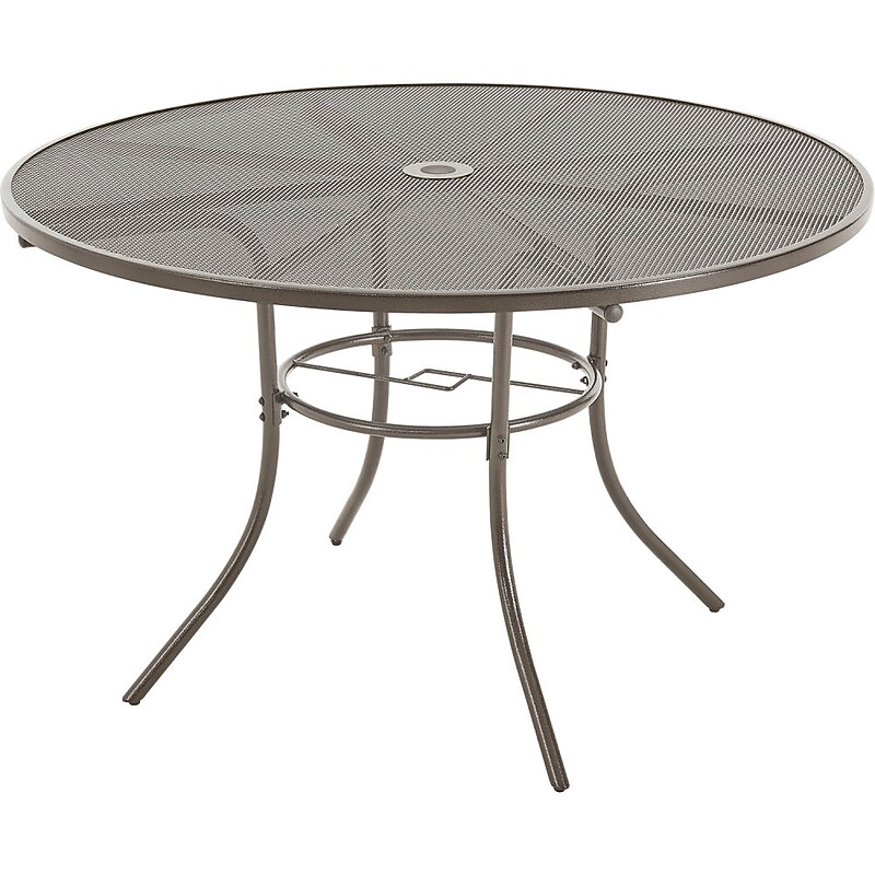 Global Industrial 48" Round Outdoor Cafe Table, Steel Mesh, Bronze (262082BZ) image 1