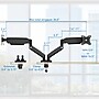 Mount-It! Adjustable Dual Monitor Desk Mount with Gas Spring Arms, 13" to 32", Black (MI-1882BLK)  ~#|#~6A02032F-9C94-4429-83ABC1EE3558D4CF_sc7