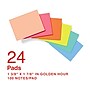 Staples Ultra Sticky Notes, 1 3/8" x 1 7/8", Golden Hour Collection, 100 Sheets/Pad, 24 Pads/Pack (ST62877)~#|#~6A190A0E-3B09-43E4-90DD9F509D8F6352_sc7