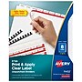 Avery Index Maker Unpunched Paper Dividers with Print & Apply Label Sheets, 8 Tabs, White, 5 Sets/Pack (11432)~#|#~6A19A082-C511-4BCC-8B5DCC8FC4E4B0A5_sc7
