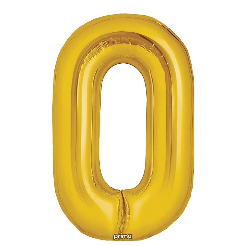 Party City 16" "O" Foil Balloon, Gold, 2/Pack (AM60050228-19) image 1
