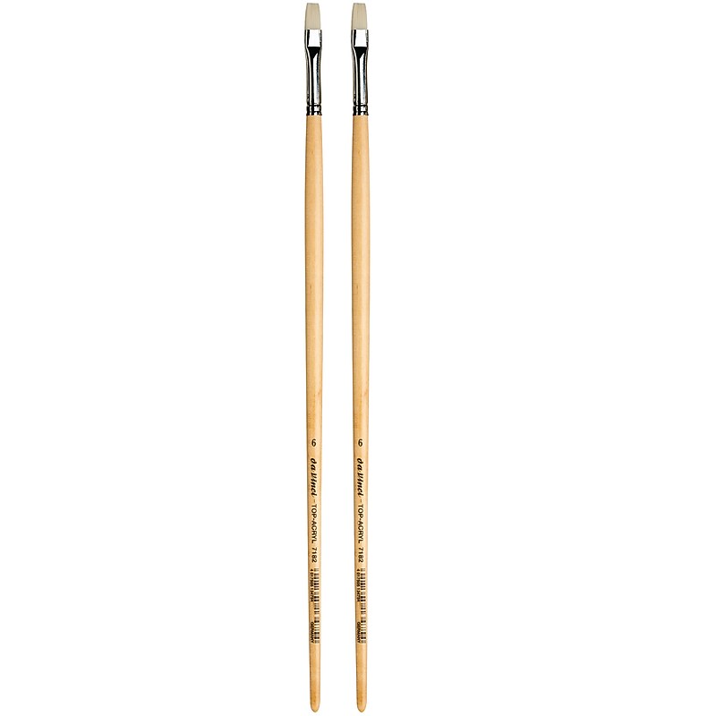 da Vinci TOP-ACRYL Oil and Acrylic Synthetic Bristle, Flat Brush, 2/Bundle (DVXVA71826-2) image 1