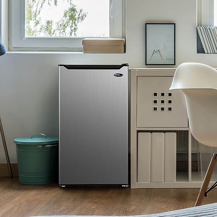 Danby Compact Refrigerator, 3.2 Cu. Ft., Stainless Steel