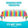 Say Hooray! Bright Vibes 54 in. x 96 in. Paper Tablecloth, Multicolored, 4/Pack (DTC382575TC)~#|#~6A25875F-C253-46D2-B9C3E3BC19D5E068_sc7