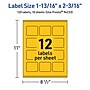 Avery Hemp Arched Laser/Inkjet Multipurpose Labels, 3" x 2-1/4", Off-White (72/Pack)~#|#~6A2921D2-A57C-49C8-96C43E231FFF7B1A_sc7