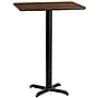 Flash Furniture Laminate Table Top with 22'' x 22'' Bar-Height Table Base, 24'' x 30'', Walnut (XUWA2430T2222B)~#|#~6A29A3BD-3D1A-49A6-AC68268BF1F24D59_sc7