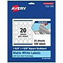 Avery TrueBlock Laser/Inkjet Decorative Edge Multipurpose Labels, 1-5/8" x 1-5/8", White, 500/Pack (94110)~#|#~6A2C7D30-7926-4ACF-B5847C0F9FC21272_sc7