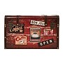 Household Essentials Medium Decorative Storage Trunk, Faux Leather and Metal Accents, Antique Brown (HH9245-1)~#|#~6A310166-C650-47A7-A4D53EE32260247B_sc7