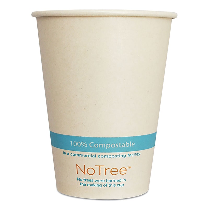 World Centric NoTree Paper Cold Cups, 12 oz., Natural, 1000 Cups/Pack (CUSU12C) image 1