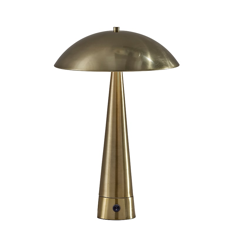 Adesso Vortex 20" Incandescent Table Lamp, Antique Brass (2605-21) image 1