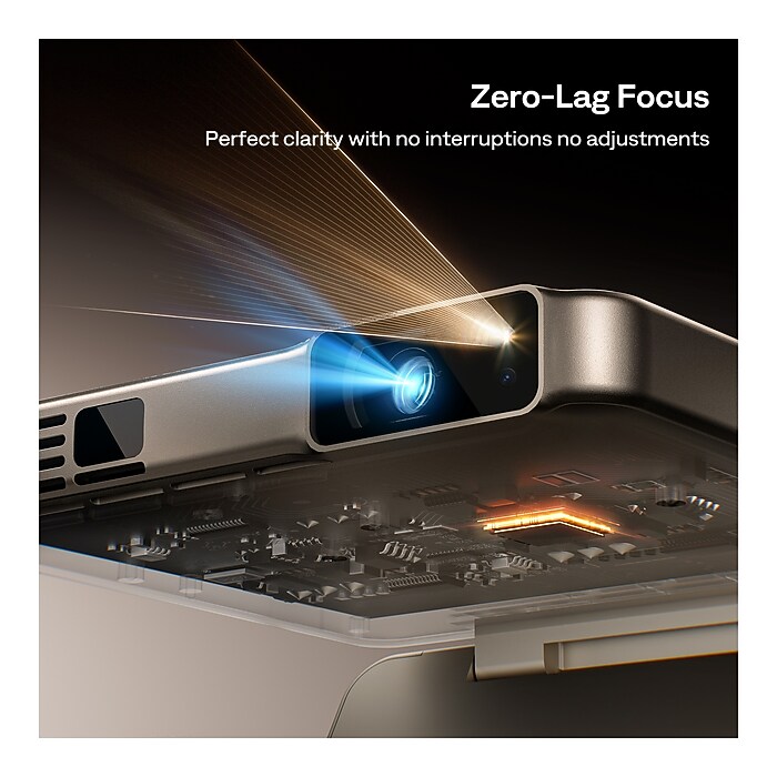 Aurzen ZIP Tri-Fold Portable Projector, Titanium Gold (ZIP-TG
