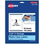 Avery Laser/Inkjet Rectangle Multipurpose Labels, 2-1/2" x 7", Clear, 150/Box (94247)~#|#~6A382958-737F-4426-8BAEE7CE42DFB692_sc7