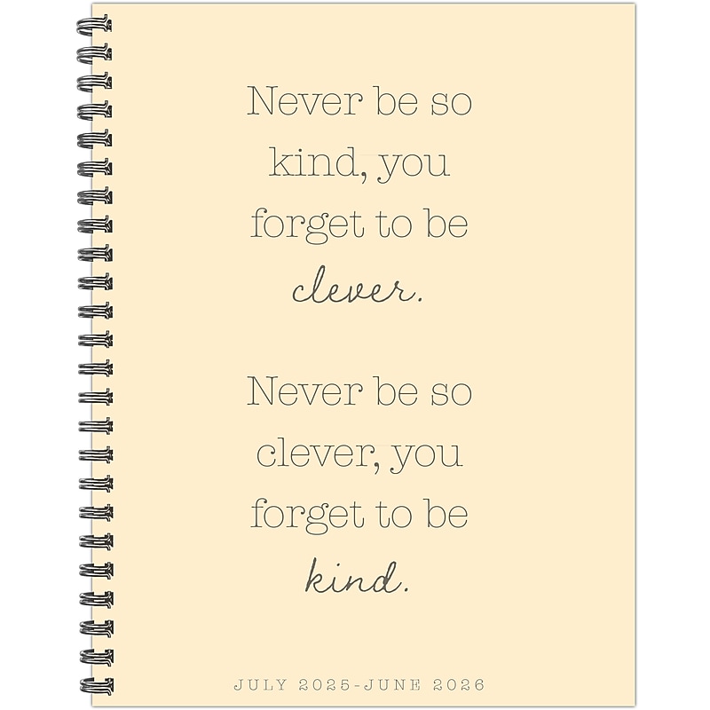2025-2026 Willow Creek Never Be So Kind 8.5" x 11" Academic Year Weekly & Monthly Planner, Yellow (54949) image 1