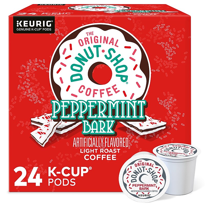 The Original Donut Shop Peppermint Bark Coffee Keurig® K-Cup® Pods, Light Roast, 24/Box (5000201015) image 1
