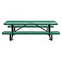 Global Industrial 8' Rectangular Picnic Table, Expanded Metal, Green (277153GN)~#|#~6A3FF29B-1905-4CF1-B570C0691C63D60E_sc7