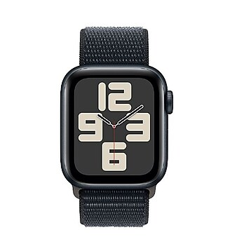 Apple Watch SE GPS 40mm Midnight Aluminum Case with Midnight Sport Loop Midnight (MRE03LL/A)