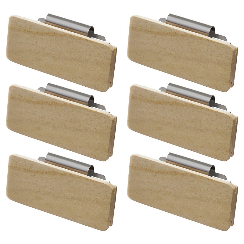 iDESIGN Small Wood Storage Bin Clips, 6/Pack (29118M6) image 1